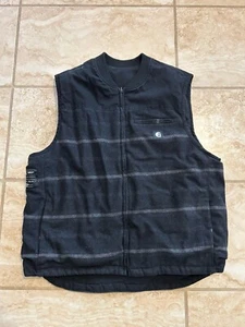 Chaleco Carhartt x Hurley Para Hombre XL Negro Reversible Ropa de Trabajo Manta Lana - Imagen 1 de 7