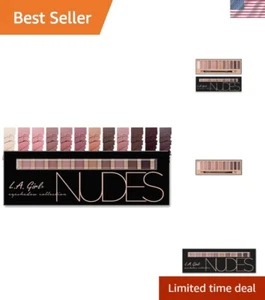 Nude Beauty Brick Eyeshadow Palette - 12 Pigmented Shades & Blendable Finishes - Picture 1 of 11