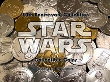 STAR WARS 2007 30th Anniversary TAC COINS Darth Revan Darth Malak Boba Fett