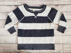J CREW WOMEN'S FACTORY STRIPED PLAITED SWEATER NAVY WHITE SMALL SM - Picture 1 of 8