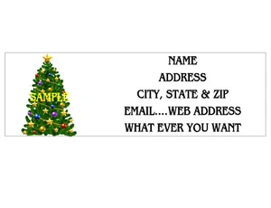 CHRISTMAS X-MAS TREE ADDRESS LABELS COOL!! #1 - Picture 1 of 1