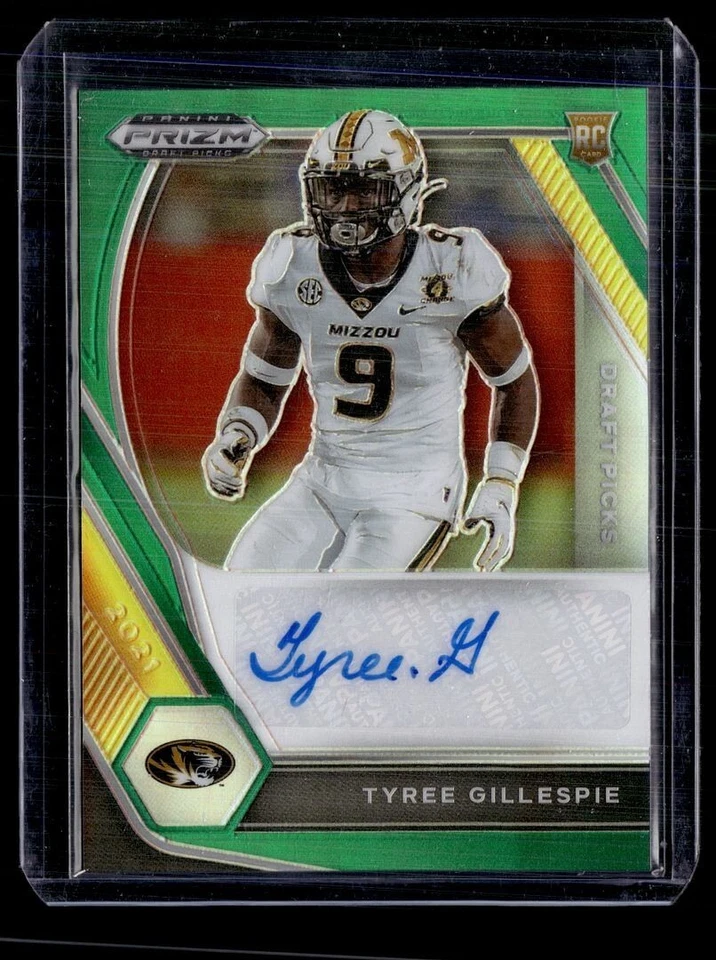 2021 PRIZM DRAFT GREEN ROOKIE AUTO TYREE GILLESPIE MIZZOU - Image 1 of 1