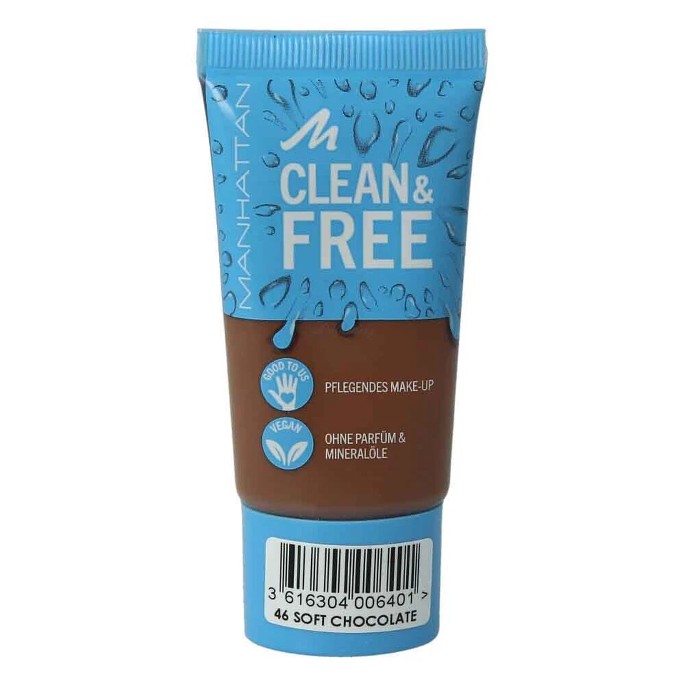 Manhattan Foundation Clean&Free 46 Soft Chocolate 30ml - Bild 1 von 1