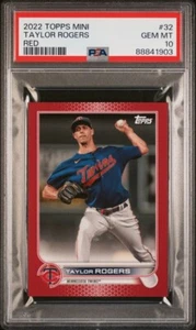 2022 Topps Mini Taylor Rogers Red PSA 10 Gem Mint Pop 1 - Picture 1 of 3