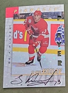 97-98 PINNACLE BE A PLAYER PRISMATIC AUTO DIE-CUT SLAVA KOZLOV 97 #/100 SIGNED - Picture 1 of 12