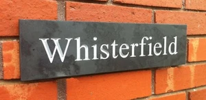 large engraved slate house sign name v engraved - Picture 1 of 8