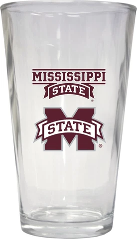 Mississippi State Bulldogs Pint Glass Set-NCAA 16oz Beer Glass 3 Pack Cover
