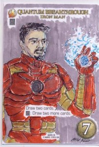 2015 Marvel 3D Legendary DBG Playable Sketch Card Iron Man Tiscareno