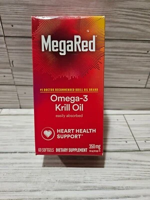 MegaRed Omega-3 Aceite de Krill Apoyo a la Salud del Corazón 60 Cápsulas Blandas 11/2025 Foto 1 de 4