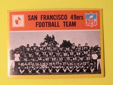 1967 Philadelphia Gum, San Francisco 49ers Team Card #169 + 3 Bonus Cards!