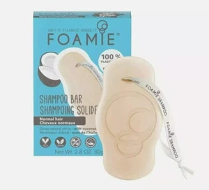 3 x Foamie Shampoo Bar Coconut For Normal Hair Plastic Free Soap Free No Sulphat - Picture 1 of 6