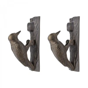 Door Knocker Woodpecker Brass Vintage 6.5 inch H Pack of 2 Renovators Supply - Picture 1 of 4
