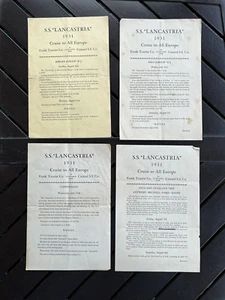 1931 SS Lancastria - Lot of 4 Passenger Excursion Flyers - Cunard Line - Picture 1 of 2