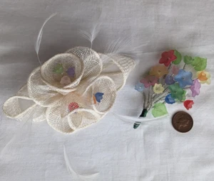 CUSTOMISED FASCINATOR & MATCHING BUTTONHOLE - Picture 1 of 10