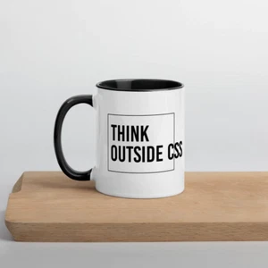 Think Outside CSS Web Developer Joke Fun Coffee Mug - Picture 1 of 7