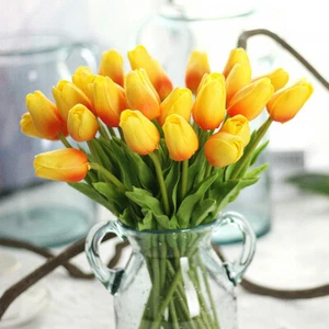 1PC Artificial Tulip Flowers Fake Flower Bouquet Real Touch Home Party Decor - Picture 1 of 19