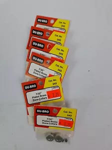 Lot of 7 New DUBRO 7/32 Plated Brass Dura-Collars #243 RC Model Airplane - Picture 1 of 3