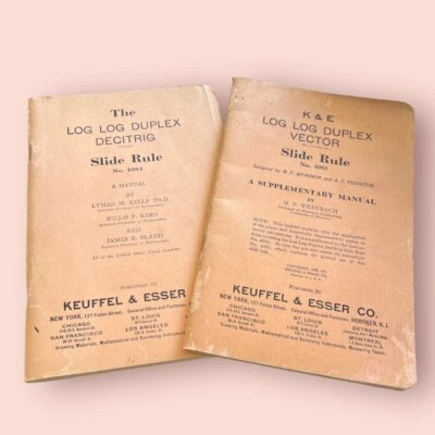 Manual de reglas deslizantes K&E 4081 (45) y 4083 (39) registro de registro dúplex vector Keuffel Esser Foto 1 de 4