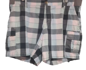 Lee normale Passform mittelhohe karierte mehrfarbige Cargoshorts für Damen Größe 14M - Bild 1 von 14