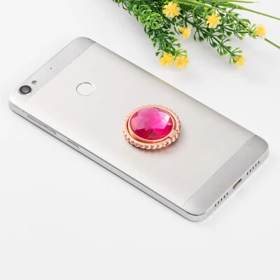 Suporte giratório anel celular LIlidreamstore360 - Pedra preciosa rosa rosa   - Imagem 1 de 2