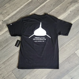Neptunic Sharksuits T Shirt Medium Black San Diego Waterman Classic Tee USA Made - Picture 1 of 7