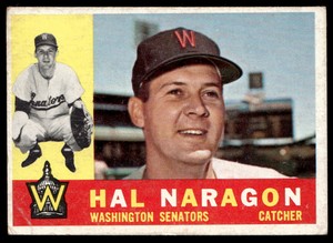 1960 Topps #231 Hal Naragon   Baseball Washington Senators