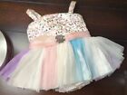 LOT 2 Build A Bear Blue Pink White Sequin Ballet Dress Tulle Skirt +  Tutu EUC