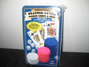 Collectors Playing Cards Poker Chips and dice nib - Picture 1 of 4