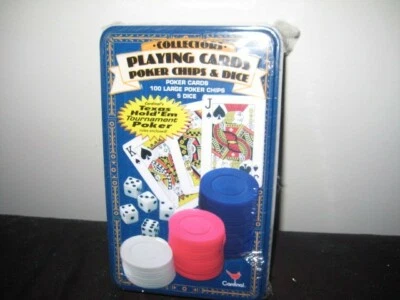 Collectors Playing Cards Poker Chips and dice nib - Image 1 of 4
