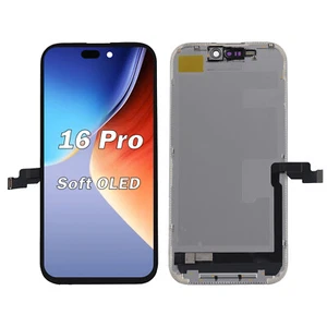 Soft OLED For iphone 16 Pro 6.3in LCD Display Screen Assembly Replacement Black - Picture 1 of 8