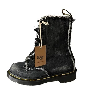 Dr. Martens x Off White Virgil Abloh Boots Size 36 Denim Rock Gothic Grunge $750 - Picture 1 of 12