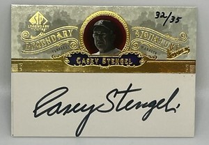 CASEY STENGEL 2006 Upper Deck Legendary Cuts [LC-CS] Cut Autograph 32/35
