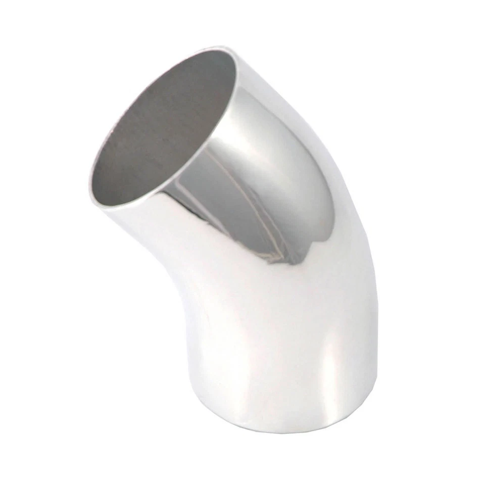 2.5" O.D. Tubo de admisión de aire de mandril de aluminio pulido curvado de 45 grados 9249 Foto 1 de 1