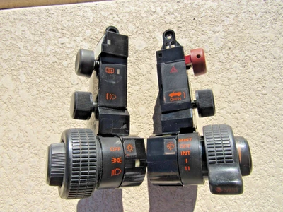 89-91 Mazda RX7 Convertible Limpiaparabrisas Superior Peligro Faros Descongelación Interruptores Ambos Foto 1 de 4