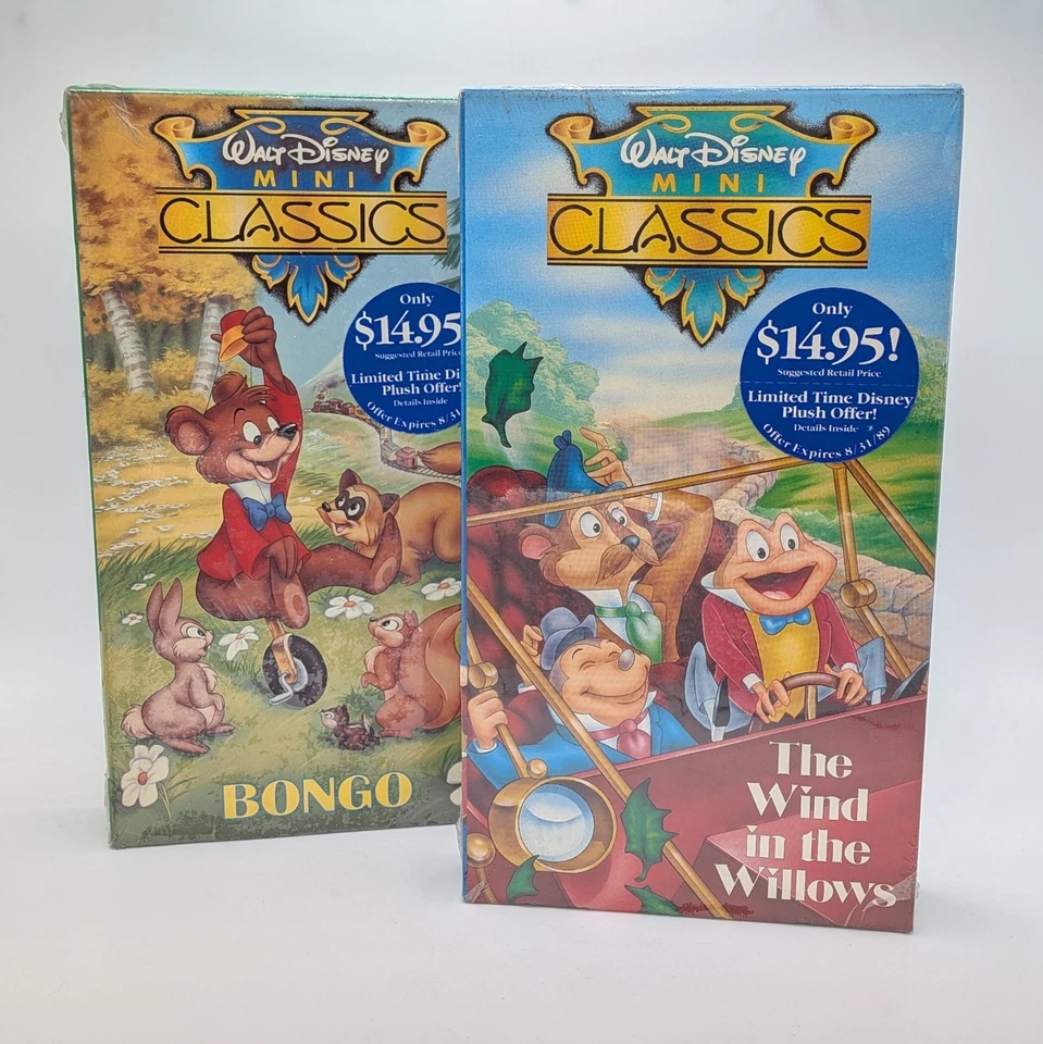 VHS Walt Disney Mini Classics BONGO & WIND IN THE WILLOWS Both NEW SEALED! 1990s - Image 1 of 4