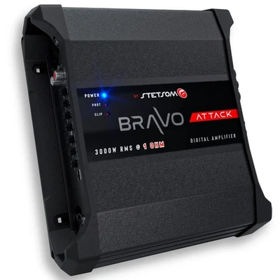 1 STETSOM BRAVO ATTACK 3000 amplificatore monofonico 3000 watt rms a 1 ohm - Immagine 1 di 4