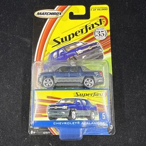 Matchbox 2004 35th Superfast #5 Chevrolet Avalanche Metallic Blue  1 Of 10,000 - Picture 1 of 11