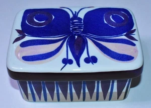 TENERA BOX WITH LID 1980-1984 BETH BREYEN for ROYAL COPENHAGEN 165-2823 Butter - Picture 1 of 8