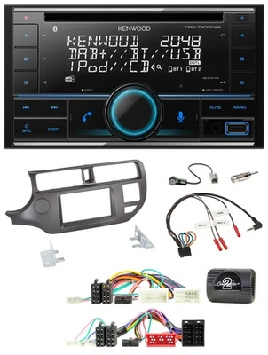 Kenwood CD 2DIN DAB USB Lenkrad Bluetooth Autoradio für Kia Rio 11-15 UB anthraz - Bild 1 von 4