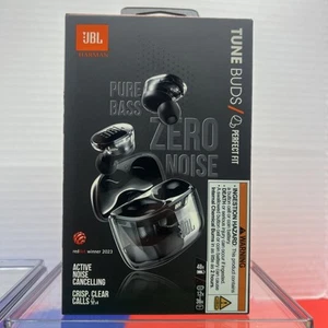 JBL Tune Buds True Wireless Bluetooth Noise Cancelling Ohrhörer Ghost Black - Bild 1 von 10