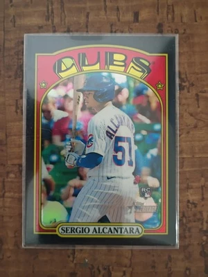 2021 Topps Heritage #721 Sergio Alcantara Chrome Black Rookie Refractor Card /72 - Image 1 of 3