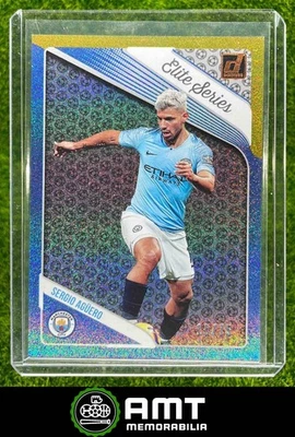 2018 Panini Donruss #ES-11 Sergio Aguero Elite Series Gold 10/75 Manchester City - Image 1 of 3