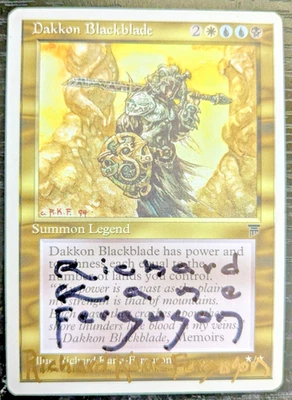 MTG CHRONICLES DOUBLE SIGNED Dakkon Blackblade - Image 1 of 2