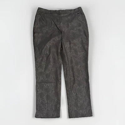 Women’s 14 (2.5) Chico’s Black Shinny Pants Snake Skin/Animal Elastic Waist - Image 1 of 3