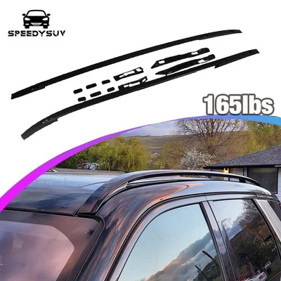 Rieles portaequipajes de techo de stock en EE. UU. para Land Rover Discovery Sport 2015-2025 aluminio negro Foto 1 de 4