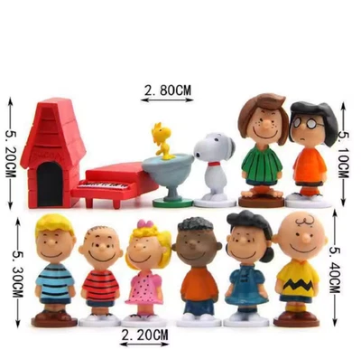 Mini Figura-Pastel Toppers Peanuts Juego de 12 piezas 2 Pulgadas Envío Gratis Vendedor de EE. UU. Foto 1 de 4