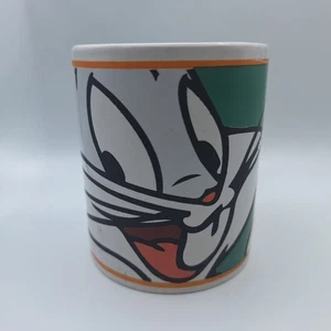 Looney Tunes Bugs Bunny Carrot Mug Coffee Tea Vintage 2000 Warner Bros Green - Picture 1 of 7