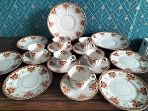 Antikes Glockenporzellan - Shore & Coggins England Teeservice 19 Teile - Bild 1 von 11