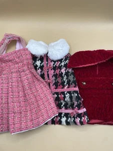 Lote de 3 vestidos de fiesta de lujo para perro ropa de invierno pequeños - Imagen 1 de 17
