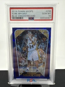 2018-19 Panini NBA Hoops Blue Checkerboard #296 Kobe Bryant Lakers 2/75 PSA 10 - Imagen 1 de 2